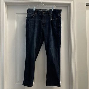 Lee Men's Straight Taper Denim Jeans Size 36x29 Blue Dark Wash